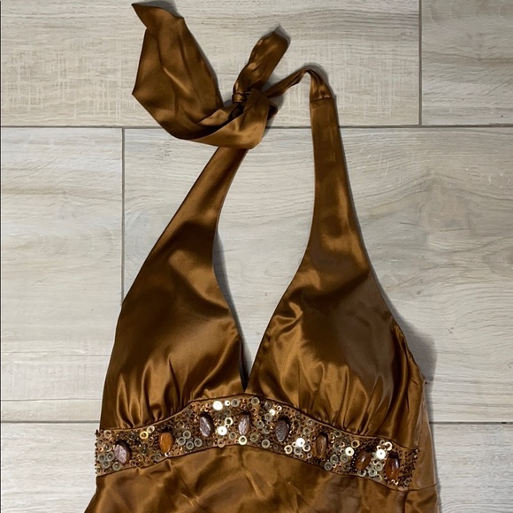 Embellished Satin halter top - Picture 2 of 9